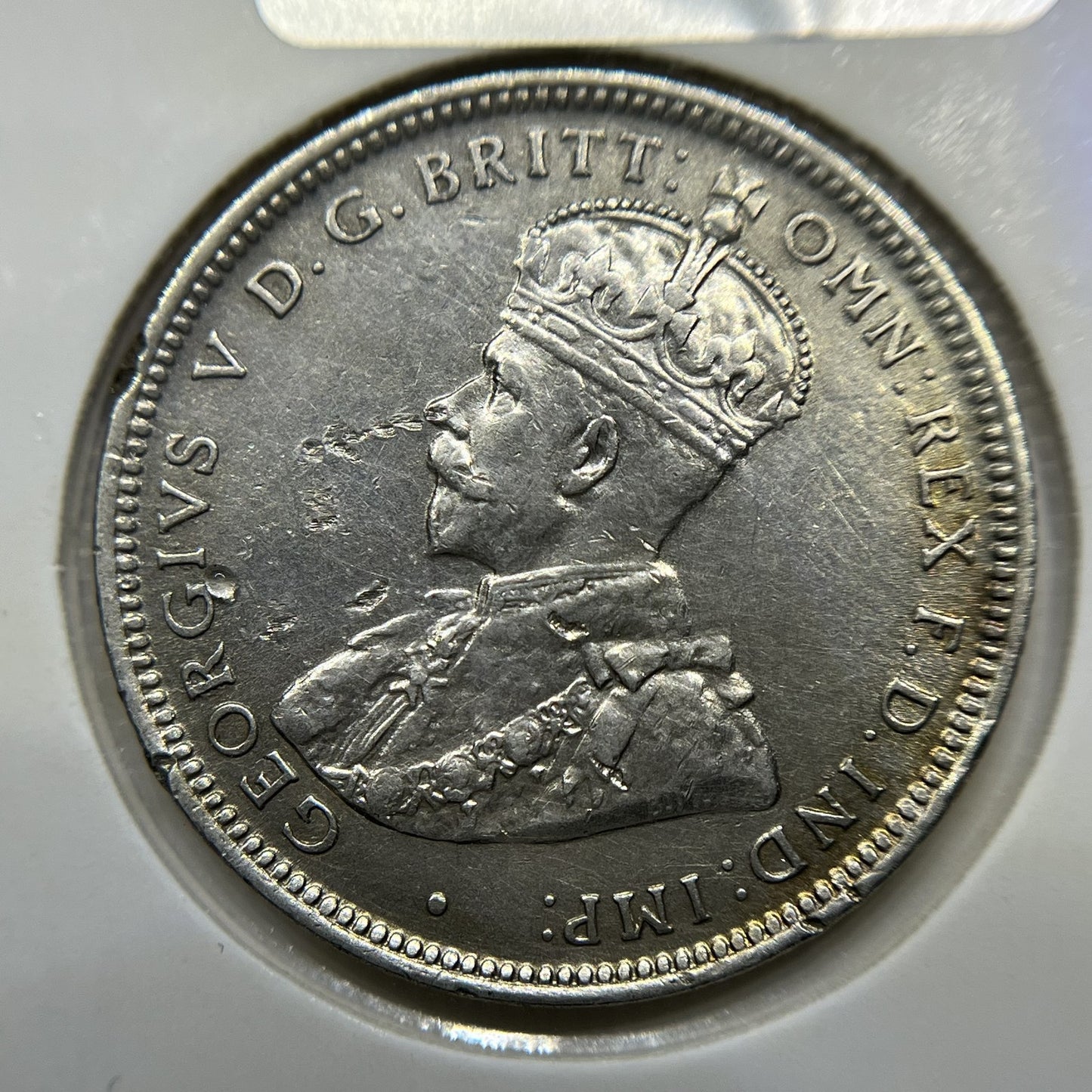 1916 Shilling Coin - Extremely Fine Rotation Error - George V Silver Predecimal