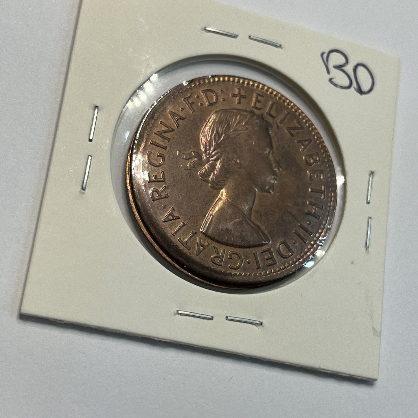 1964 Penny Coin - Struck Out of Collar Misstrike Error Lip - Scarce Predecimal