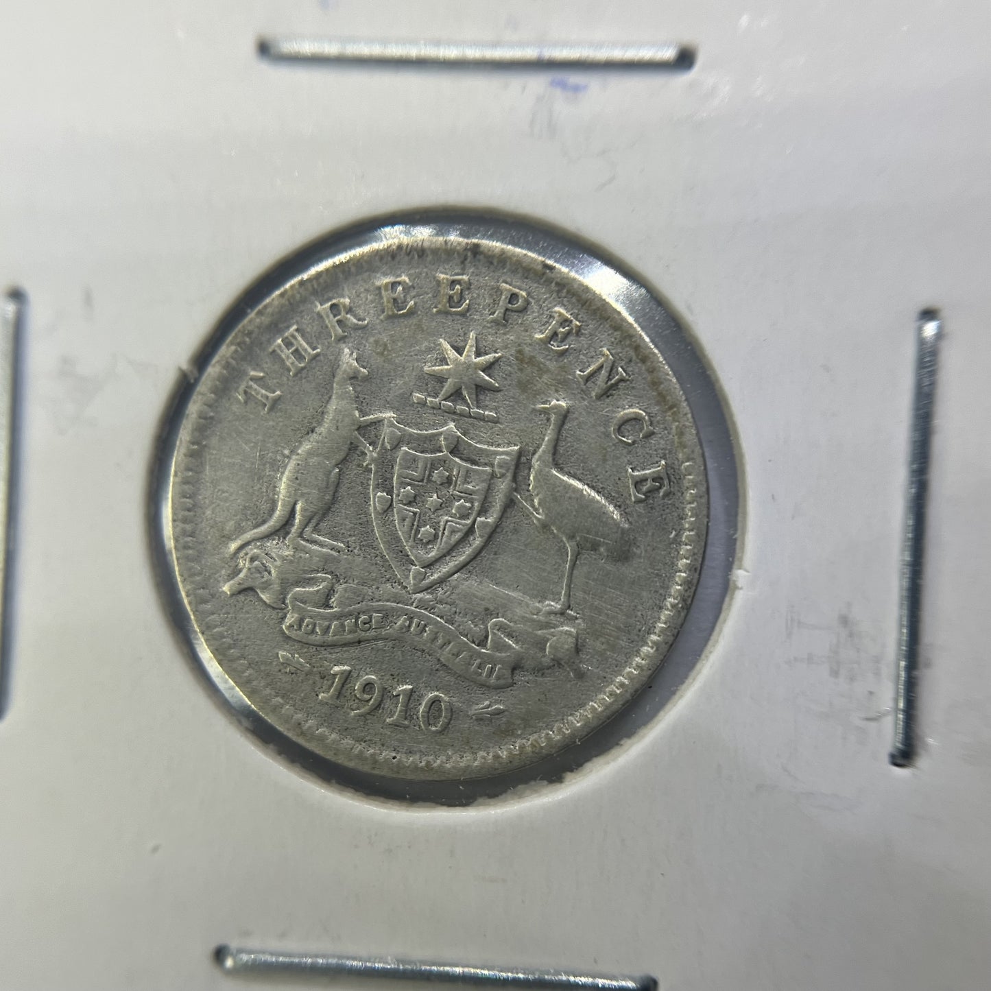 1910 Threepence Coin - Very Fine - Edward VII Silver Predecimal First Year