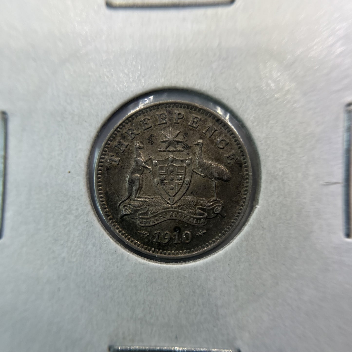1910 Threepence Coin - almost Extremely Fine - Silver Predecimal Edward II