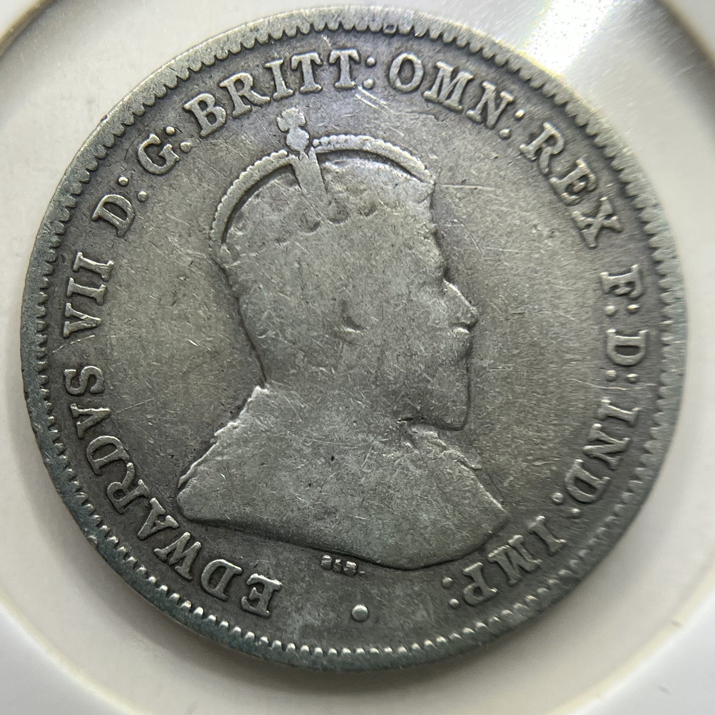 1910 Sixpence Coin - almost Fine - Silver Predecimal Edward VII