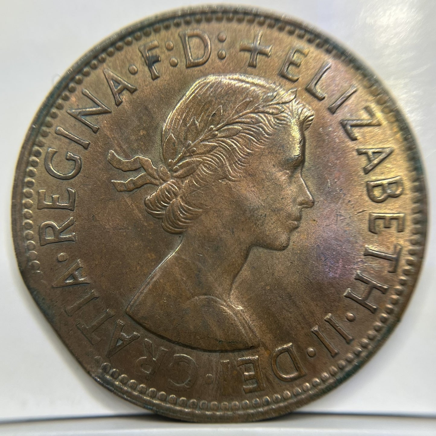 1963 Penny Coin - Uncirculated Clipped Planchet Rim Bite Error - Scarce Clip