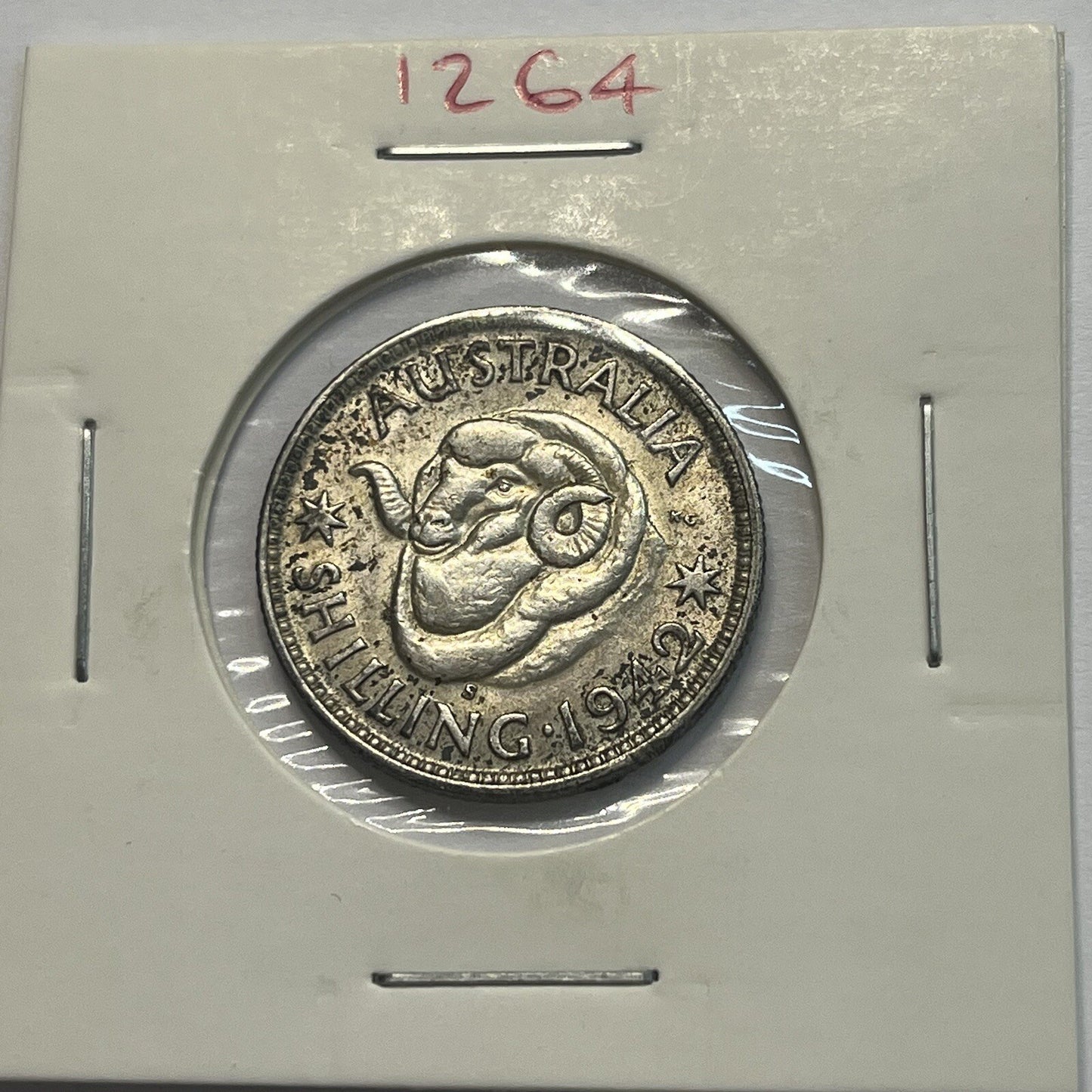1942 s Shilling Coin - Uncirculated - George VI Silver Predecimal