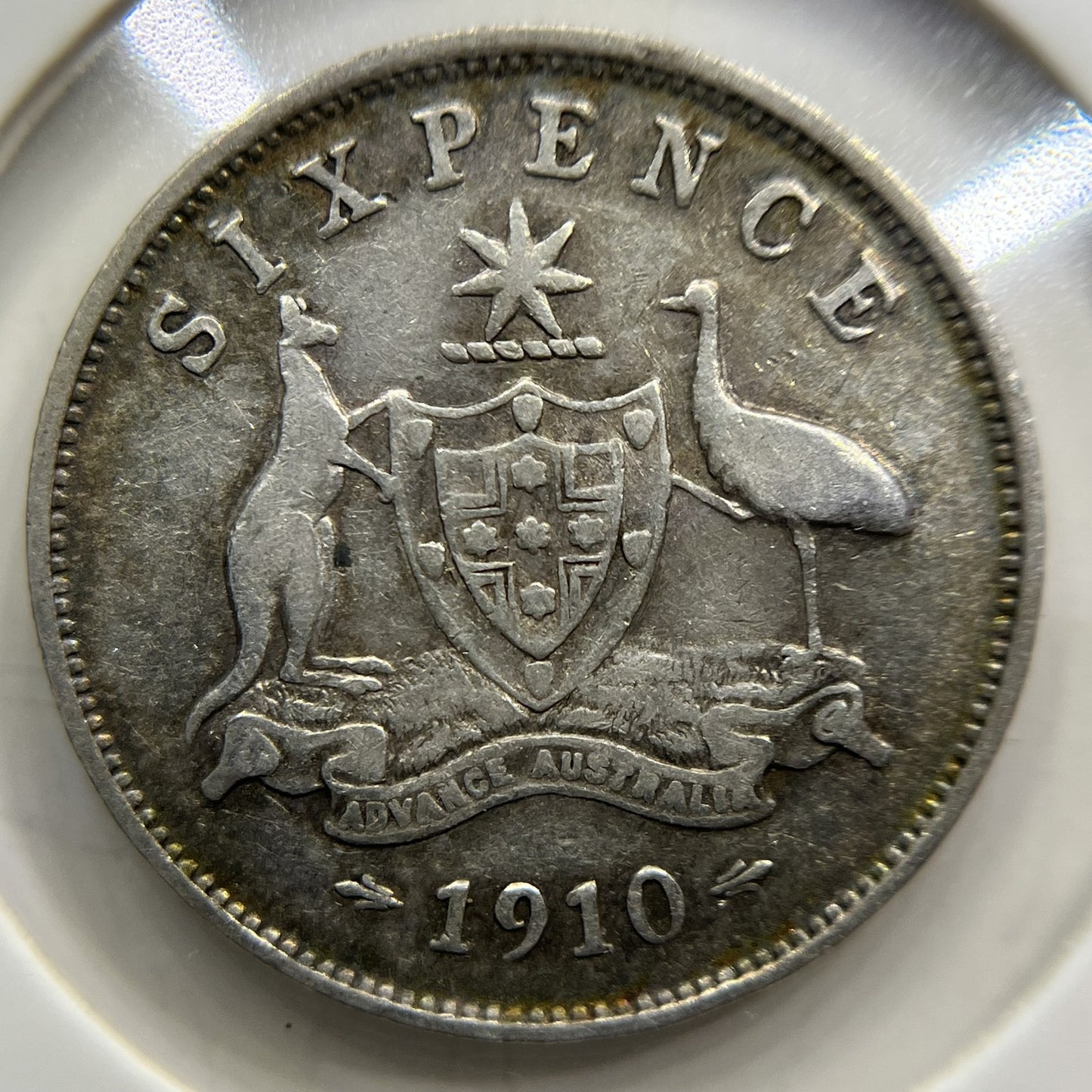 1910 Sixpence Coin - almost Very Fine - Silver Edward VII