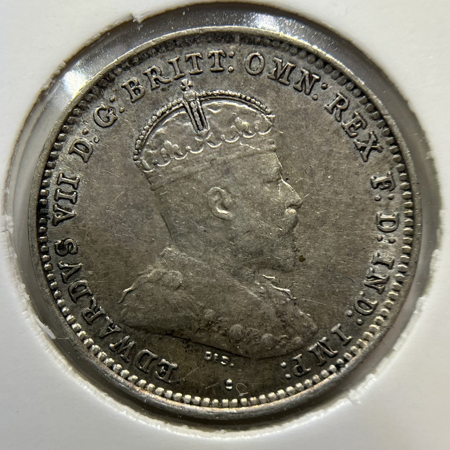 1910 Threepence Coin - Extremely Fine - Silver Edward VI