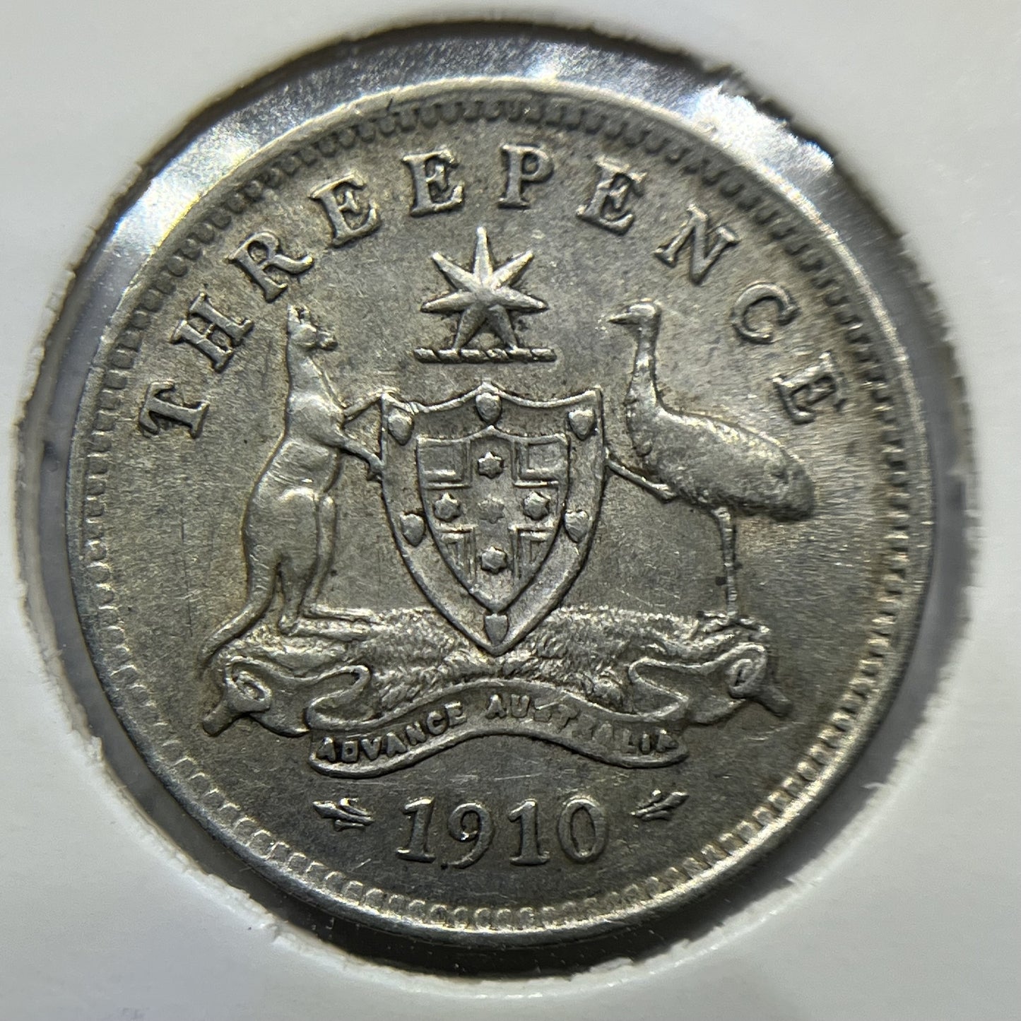 1910 Threepence Coin - good Very Fine - Silver Predecimal Edward VII