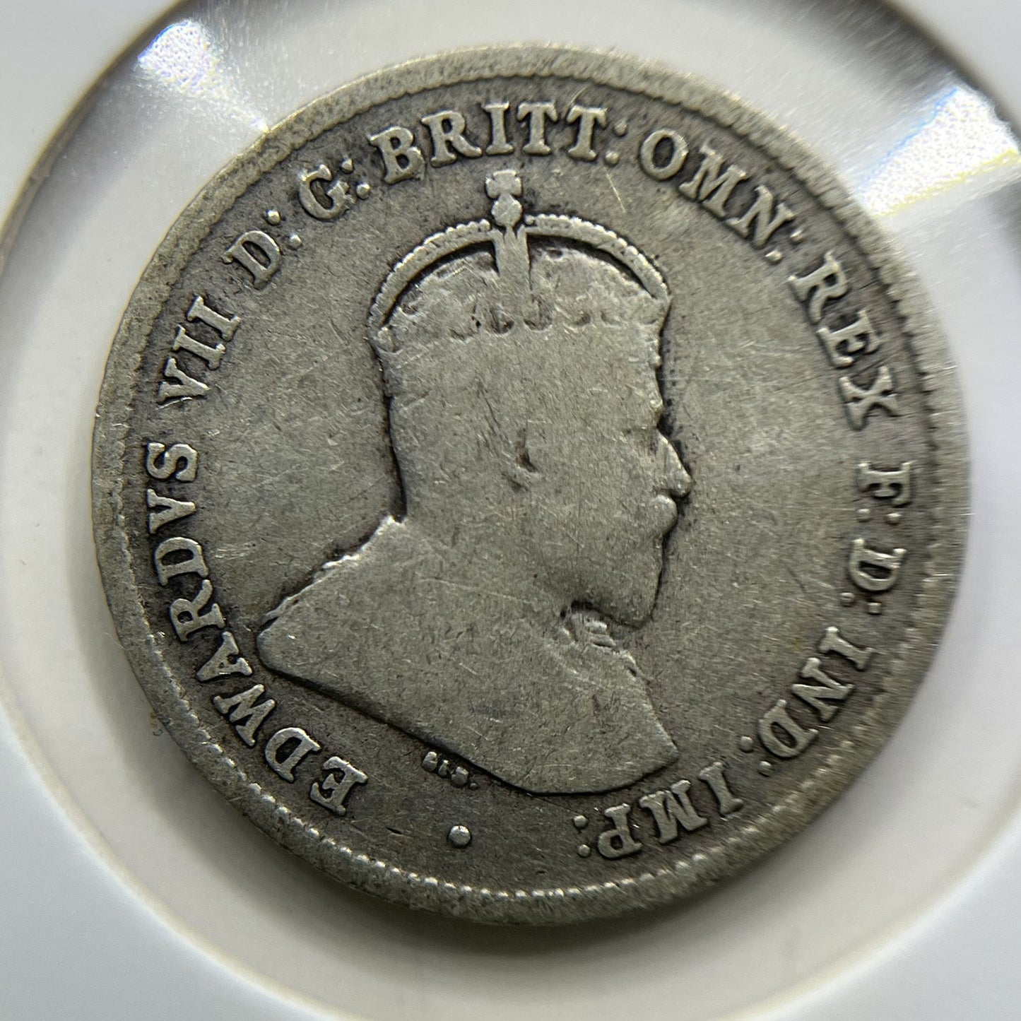 1910 Sixpence Coin - Fine - Edward VII First Year of Issue Silver Predecimal