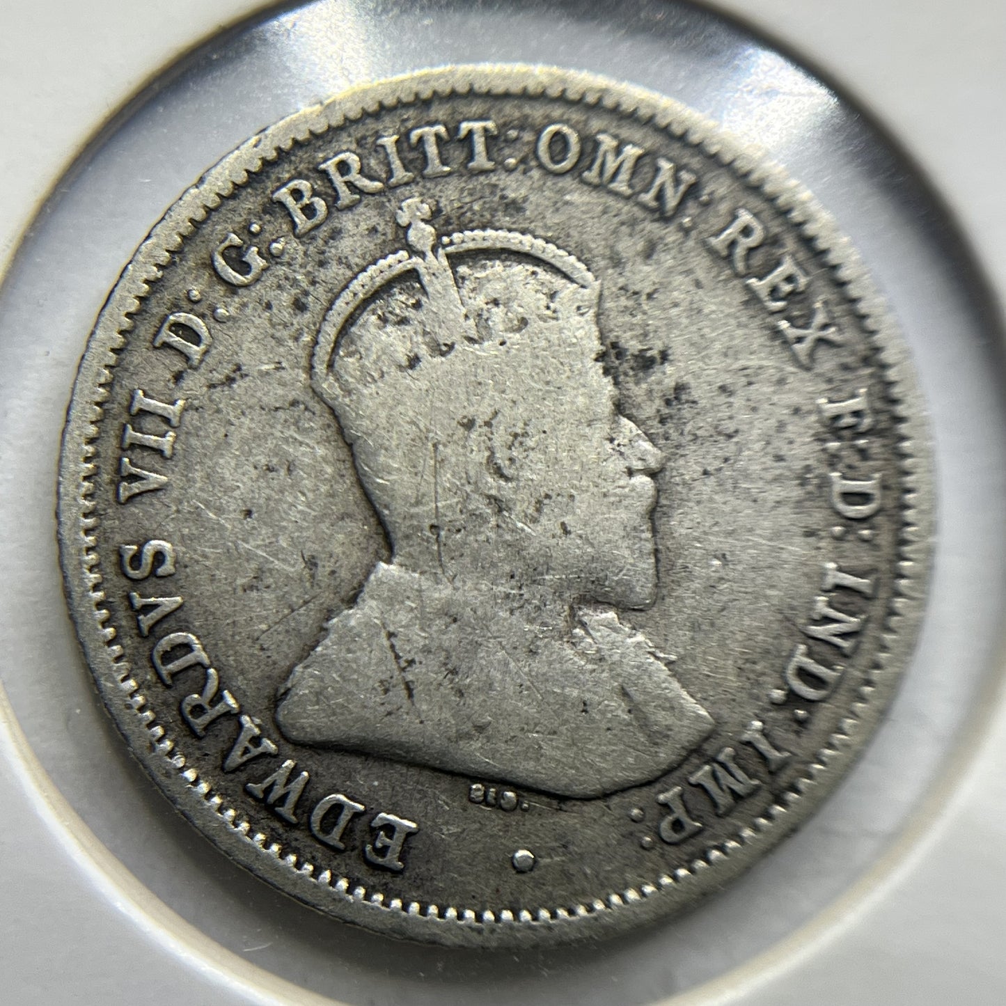 1910 Sixpence Coin - almost Fine - Silver Predecimal Edward VII