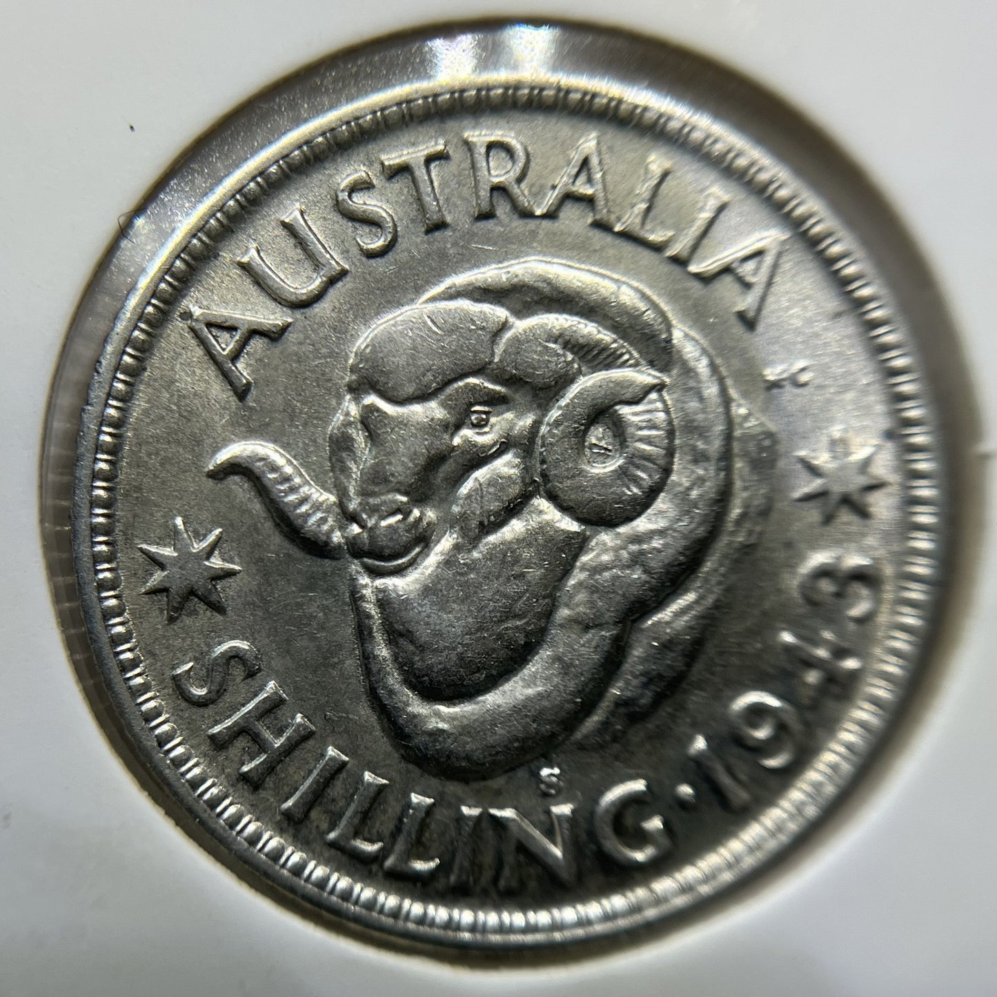 1943 s Shilling Coin - Extremely Fine - George VI Silver Australia