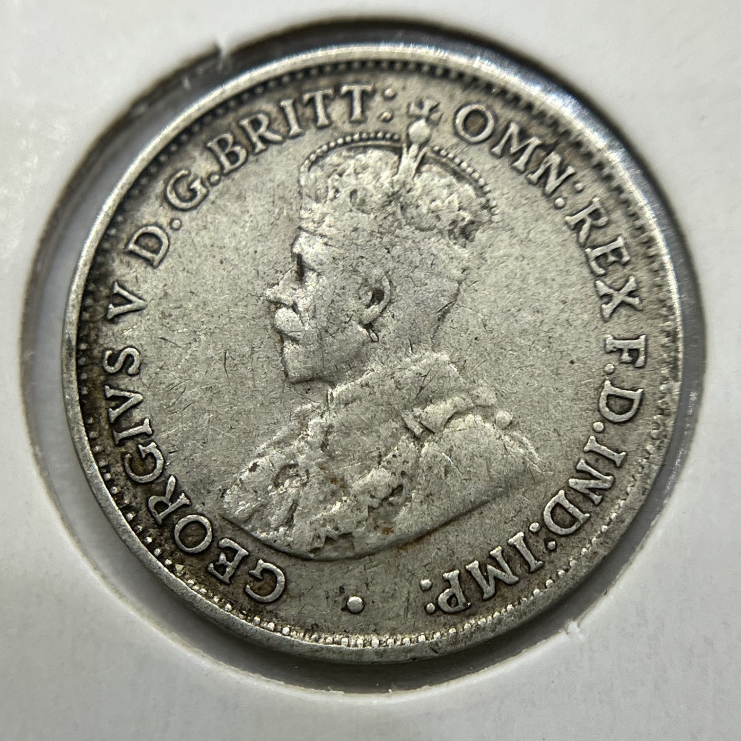 1934/33 Threepence Error Coin - Very Good - George V Overdate Scarce Silver