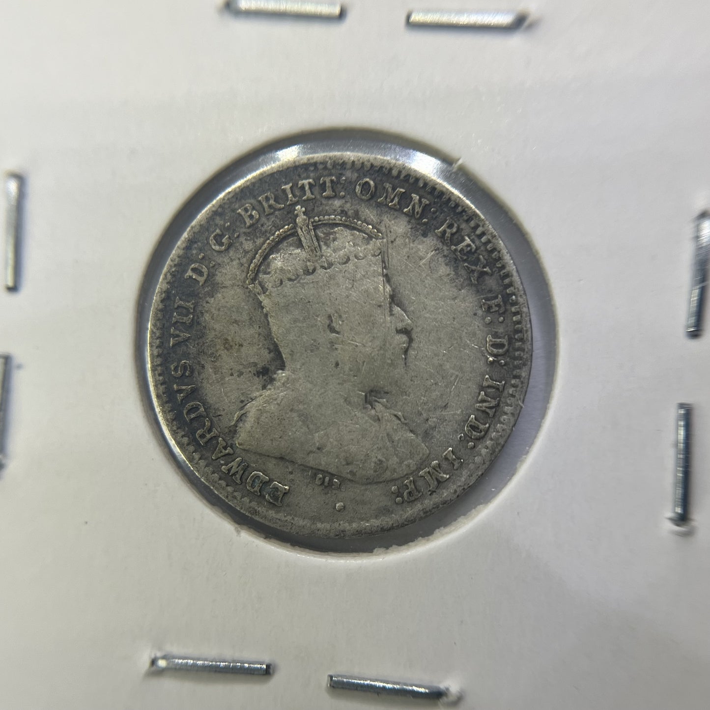 1910 Threepence Coin - Very Fine - Edward VII Silver Predecimal First Year