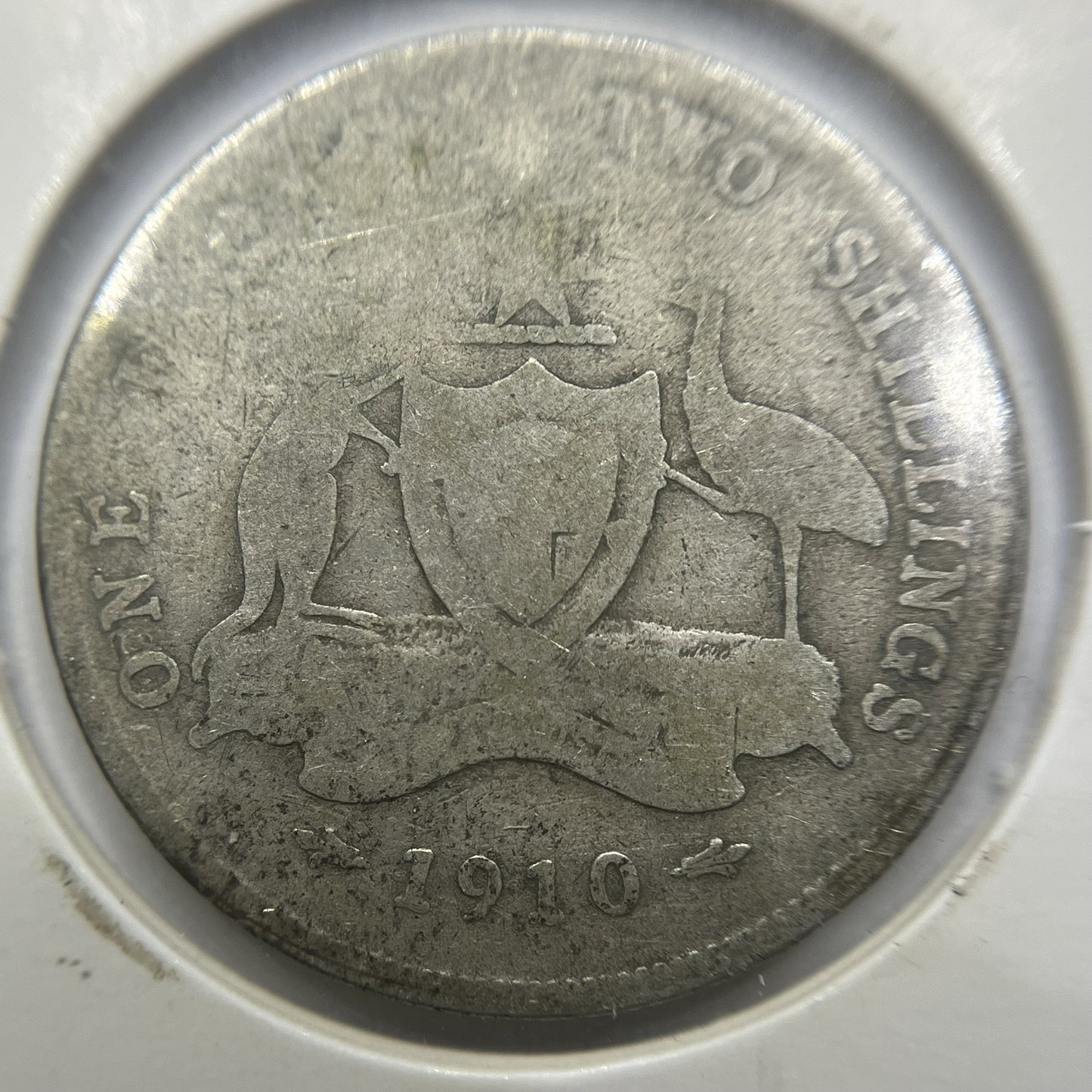 1910 Florin Coin - Good - Edward VII Silver Predecimal First Year of Issue
