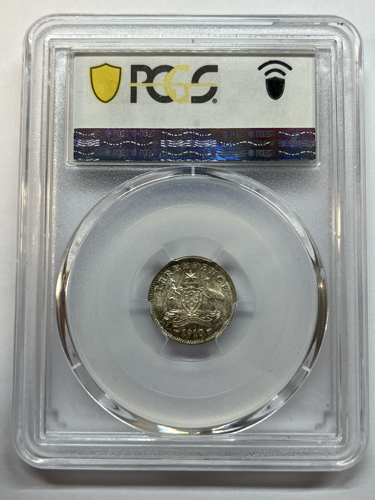 1910 Threepence Coin - PCGS MS66 - GEM Uncirculated Only 13 Graded Higher!!