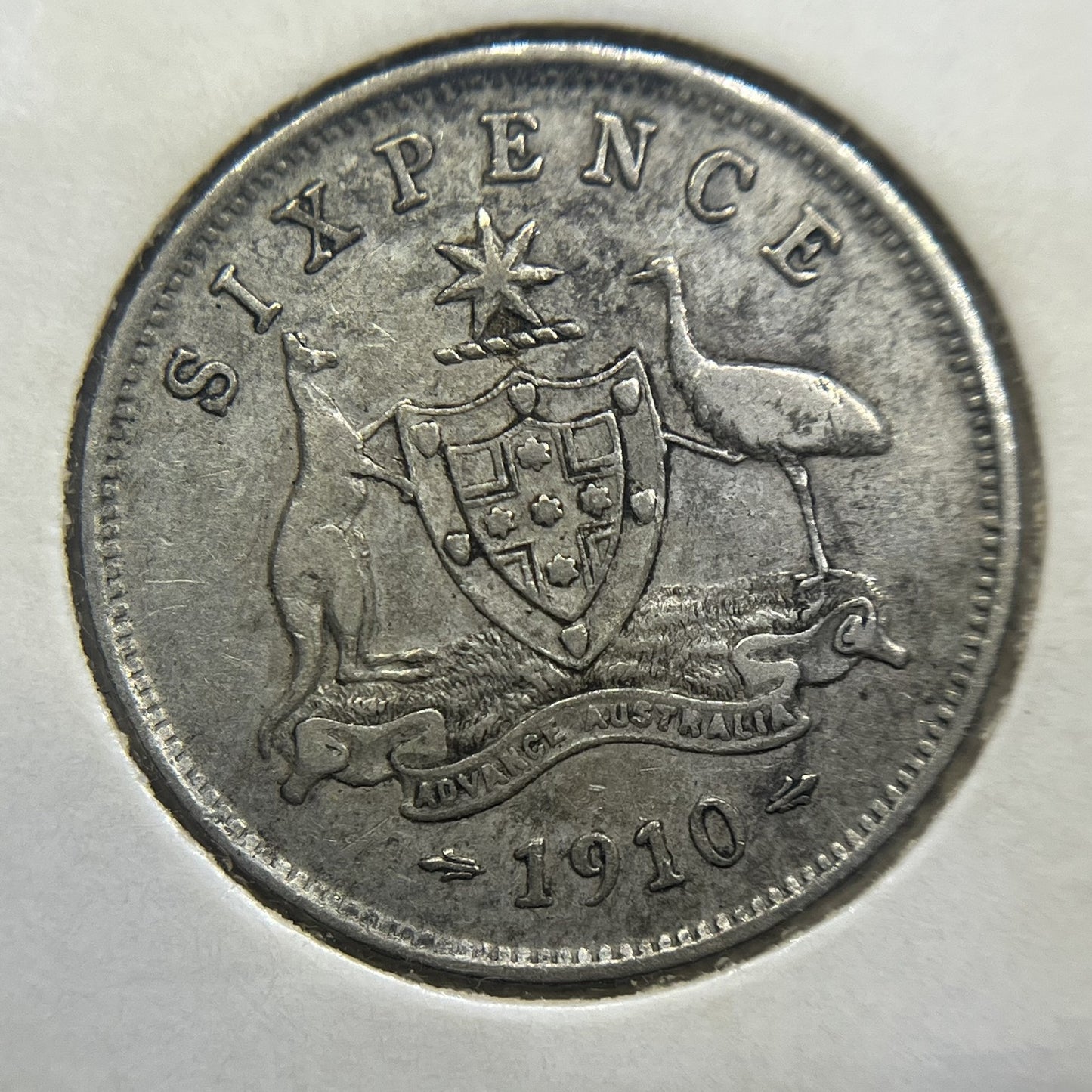 1910 Sixpence Coin - good Very Fine - Silver Predecimal Edward VII