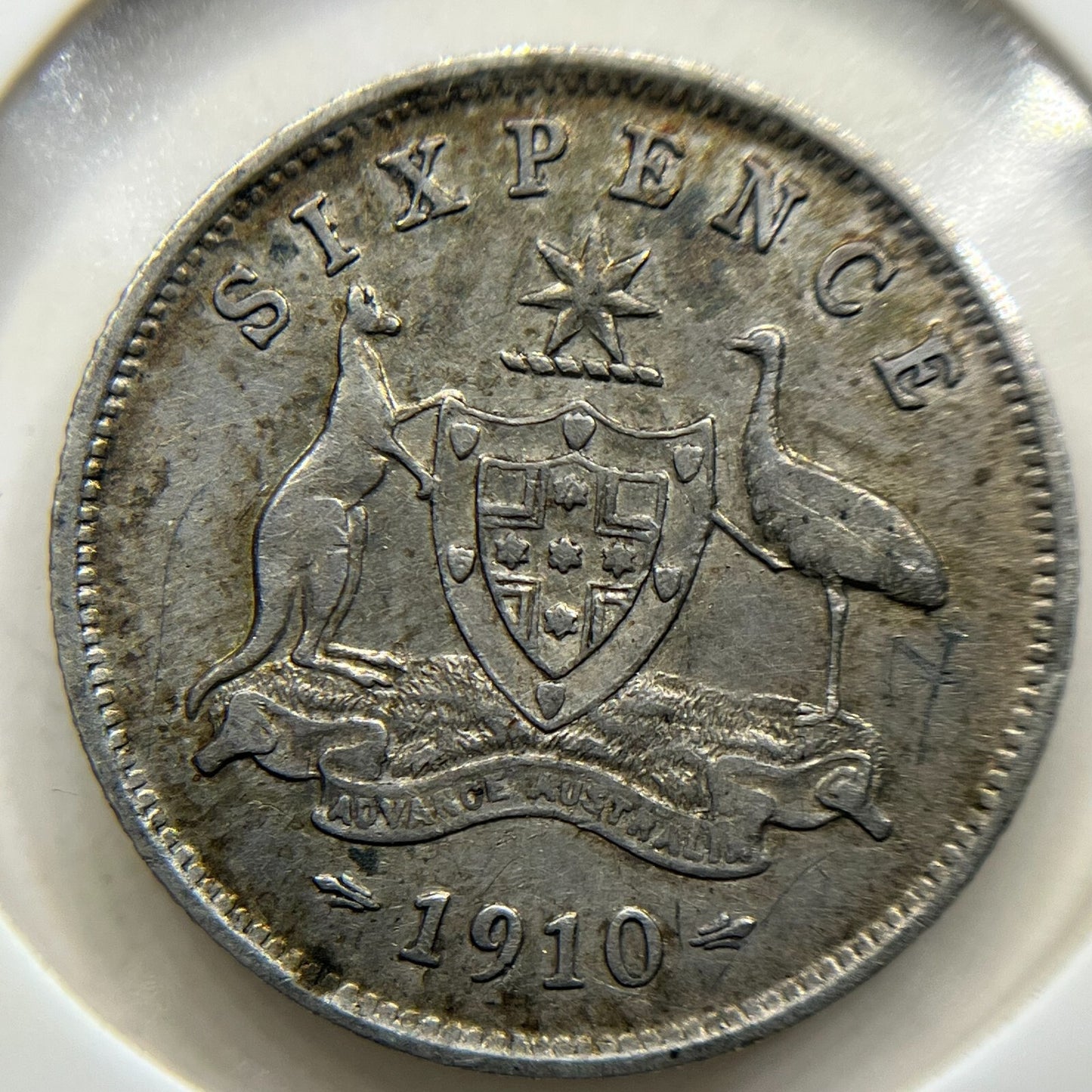 1910 Sixpence Coin - good Very Fine - Silver Predecimal Edward VII