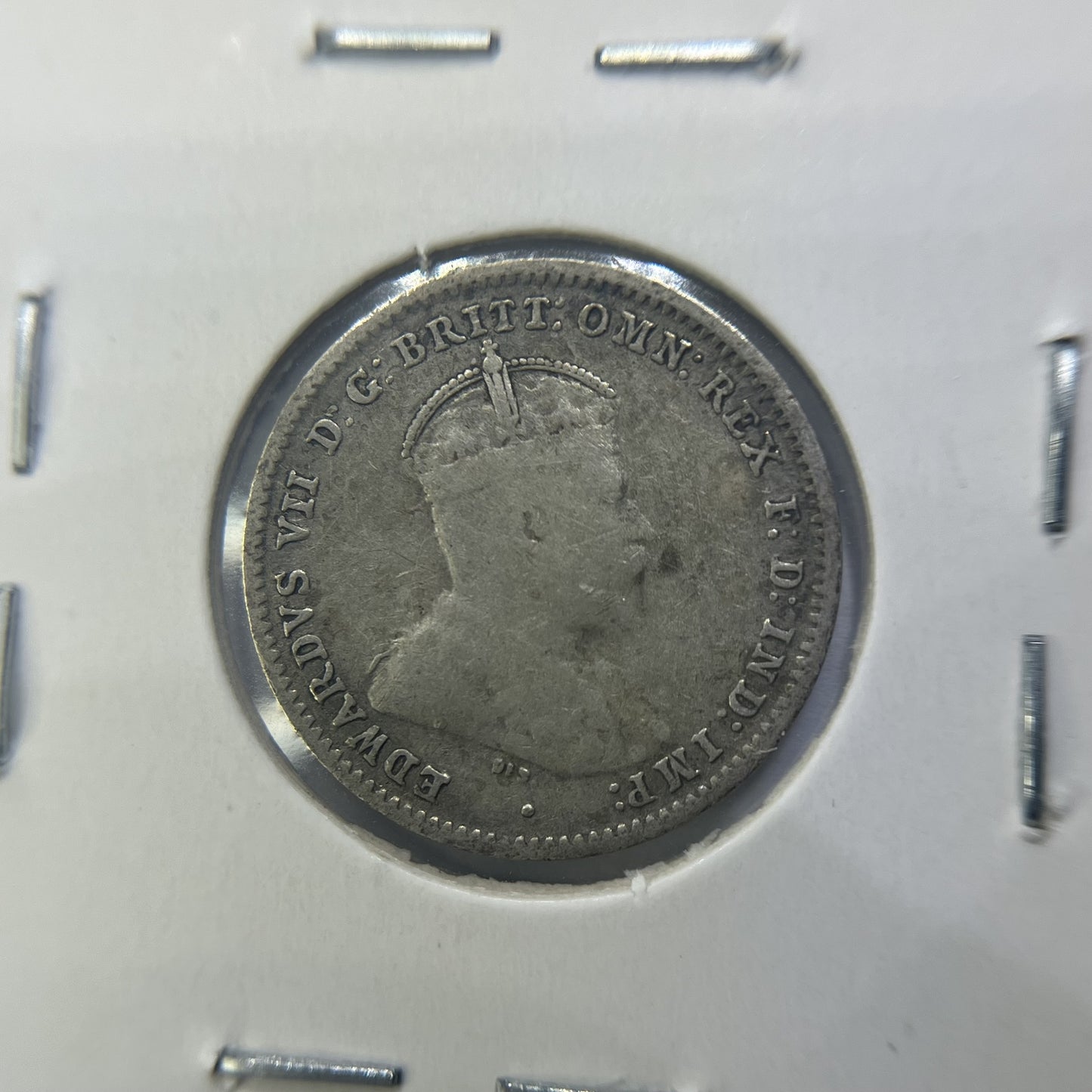 1910 Threepence Coin - Very Fine - Edward VII Silver Predecimal First Year