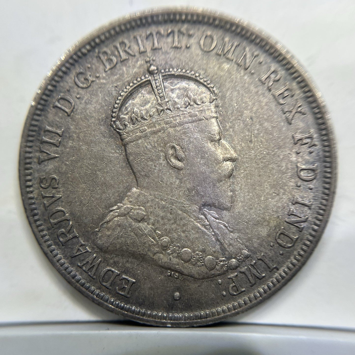 1910 Florin Coin - Uncirculated Toned - CV$3250 Edward VII Silver Predecimal