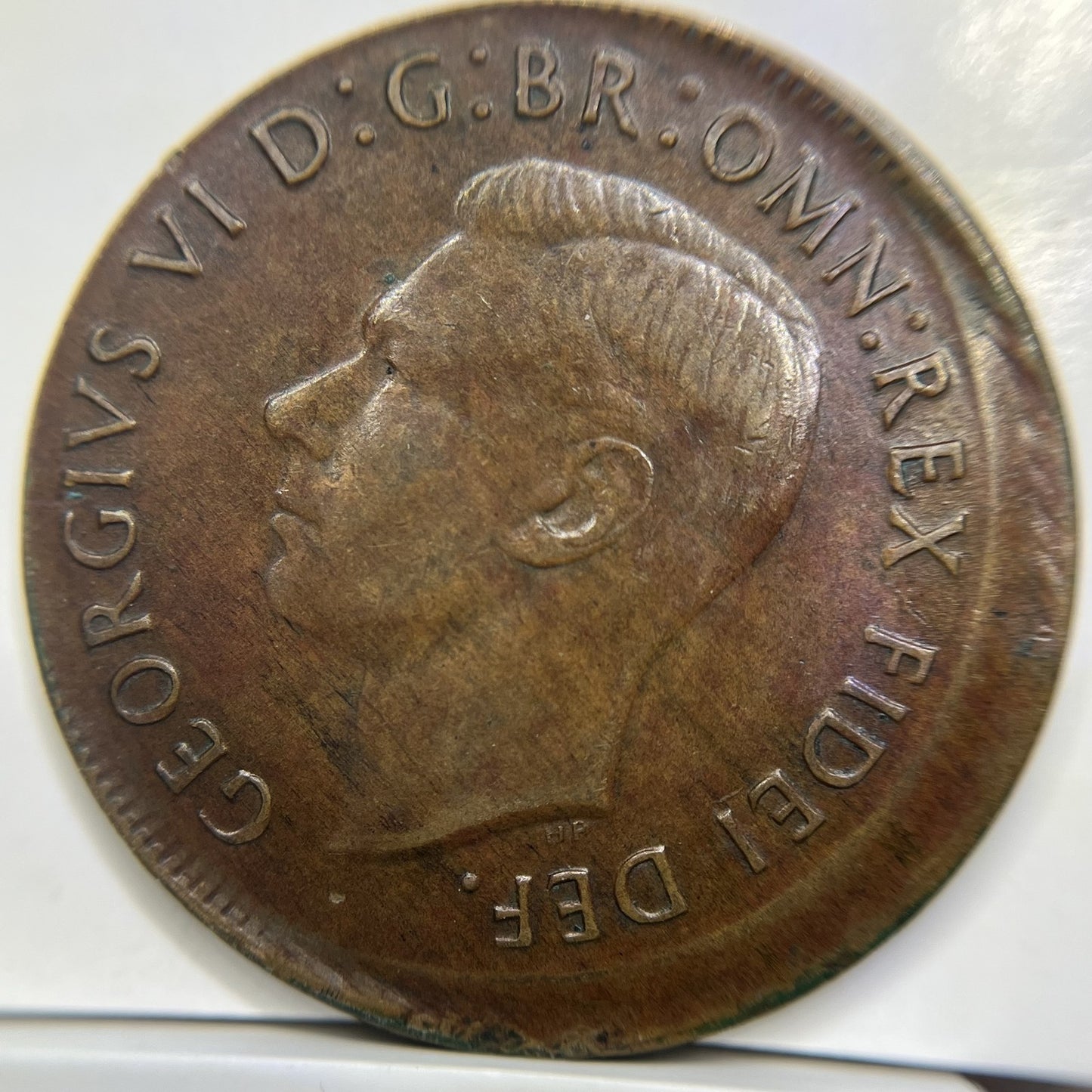 1952 Penny Error Coin - Broad Strike EF - Scarce Predecimal