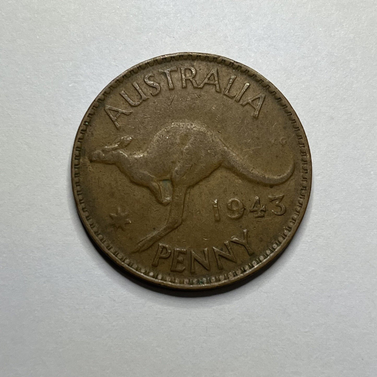 1943 Penny Coin - Australian King George VI Better than Circulated Predecimal