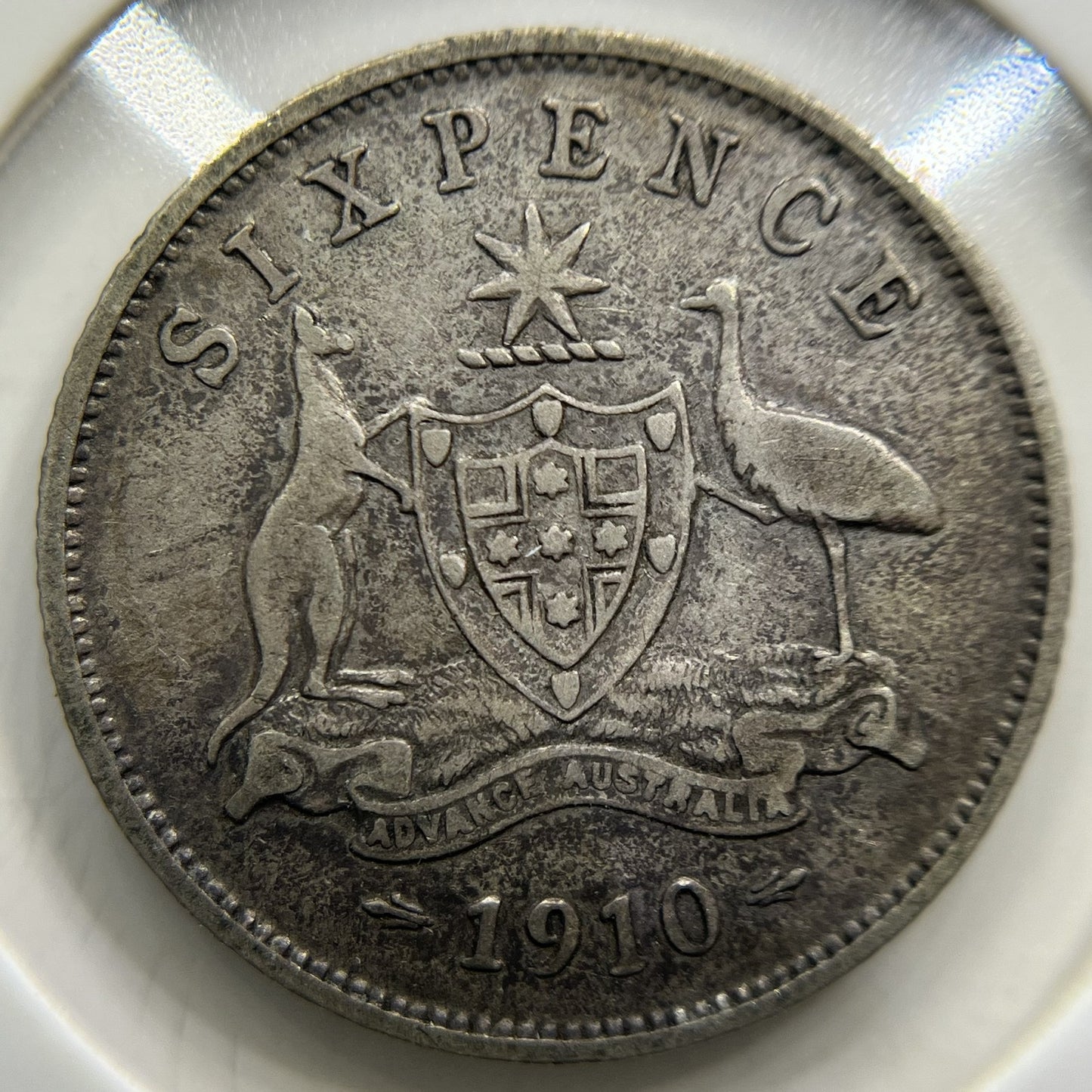 1910 Sixpence Coin - almost Very Fine - Silver Edward VII