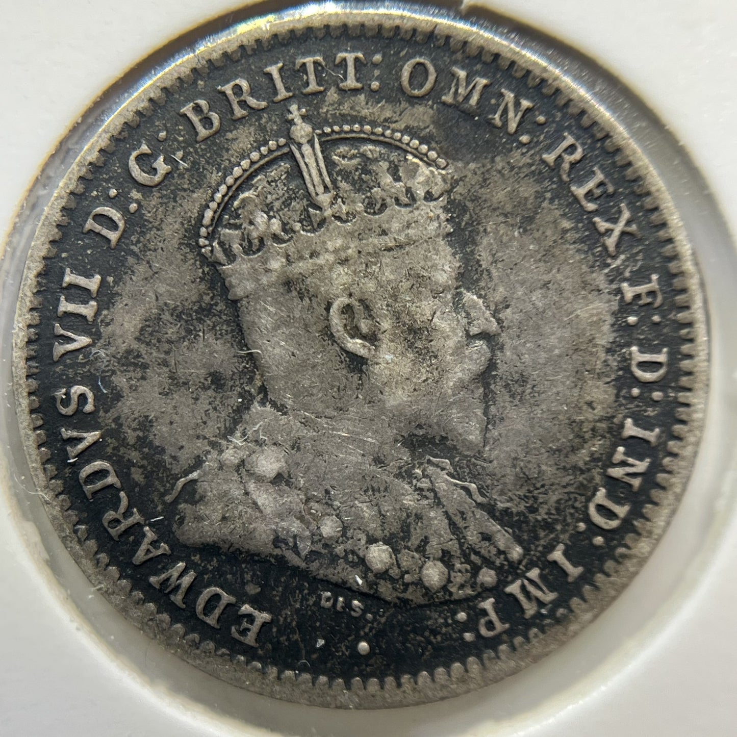 1910 Threepence Coin - Very Fine - Silver Edward VI First Year of Issue