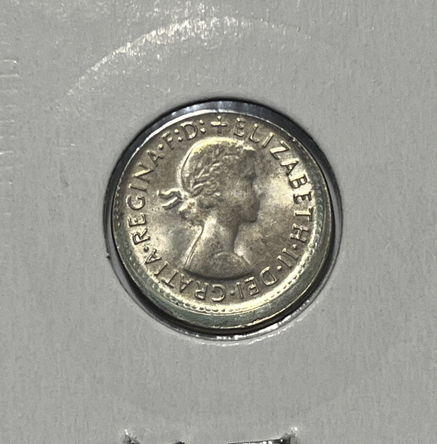 1961 Threepence Error Coin - Large Broadstrike Choice Uncirculated - Silver