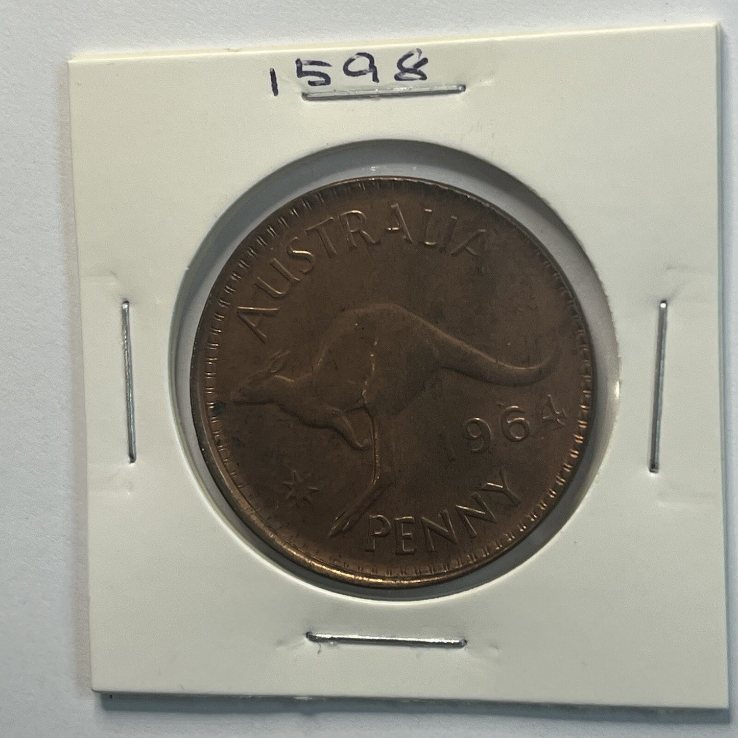 1964 Penny Coin - Struck Out of Collar Misstrike Error Lip - Scarce Predecimal