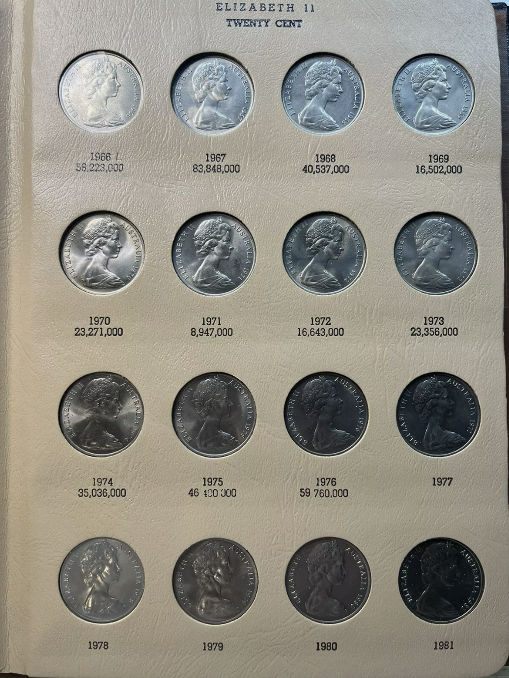 1966 - 1995 20 & 50 Cent - Choice Uncirculated