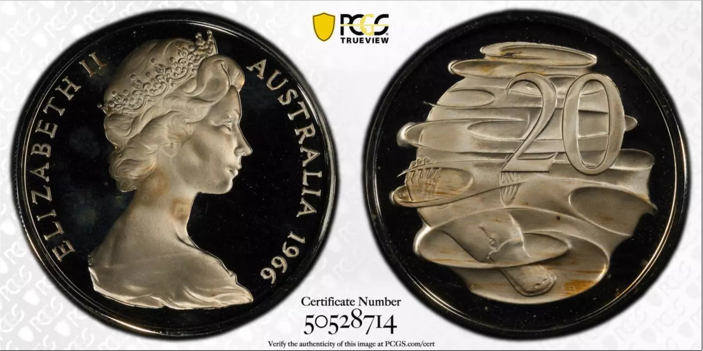 1966 Twenty Cent Coin - PCGS PR68 DCAM