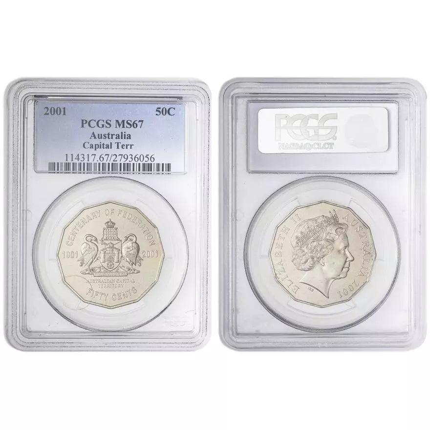 2001 Fifty Cent Coin - ACT - PCGS MS67