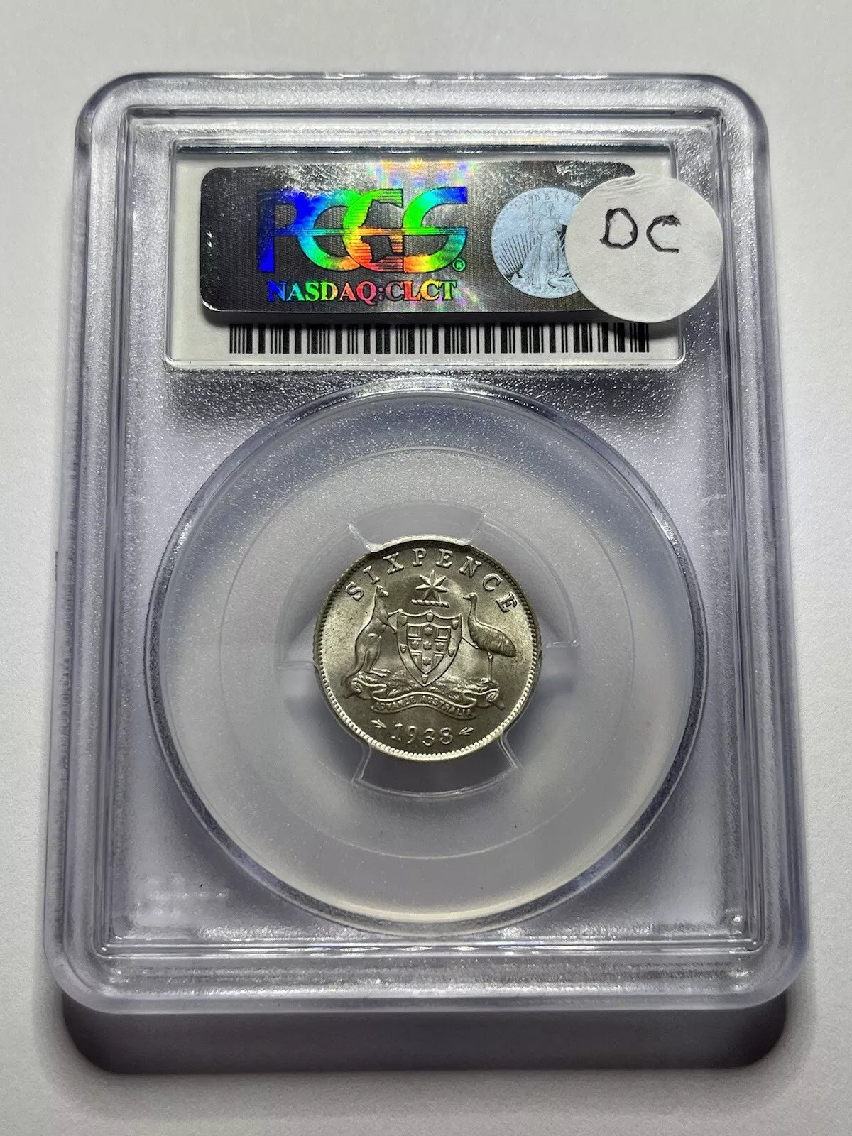 1938 Sixpence Coin - PCGS MS63