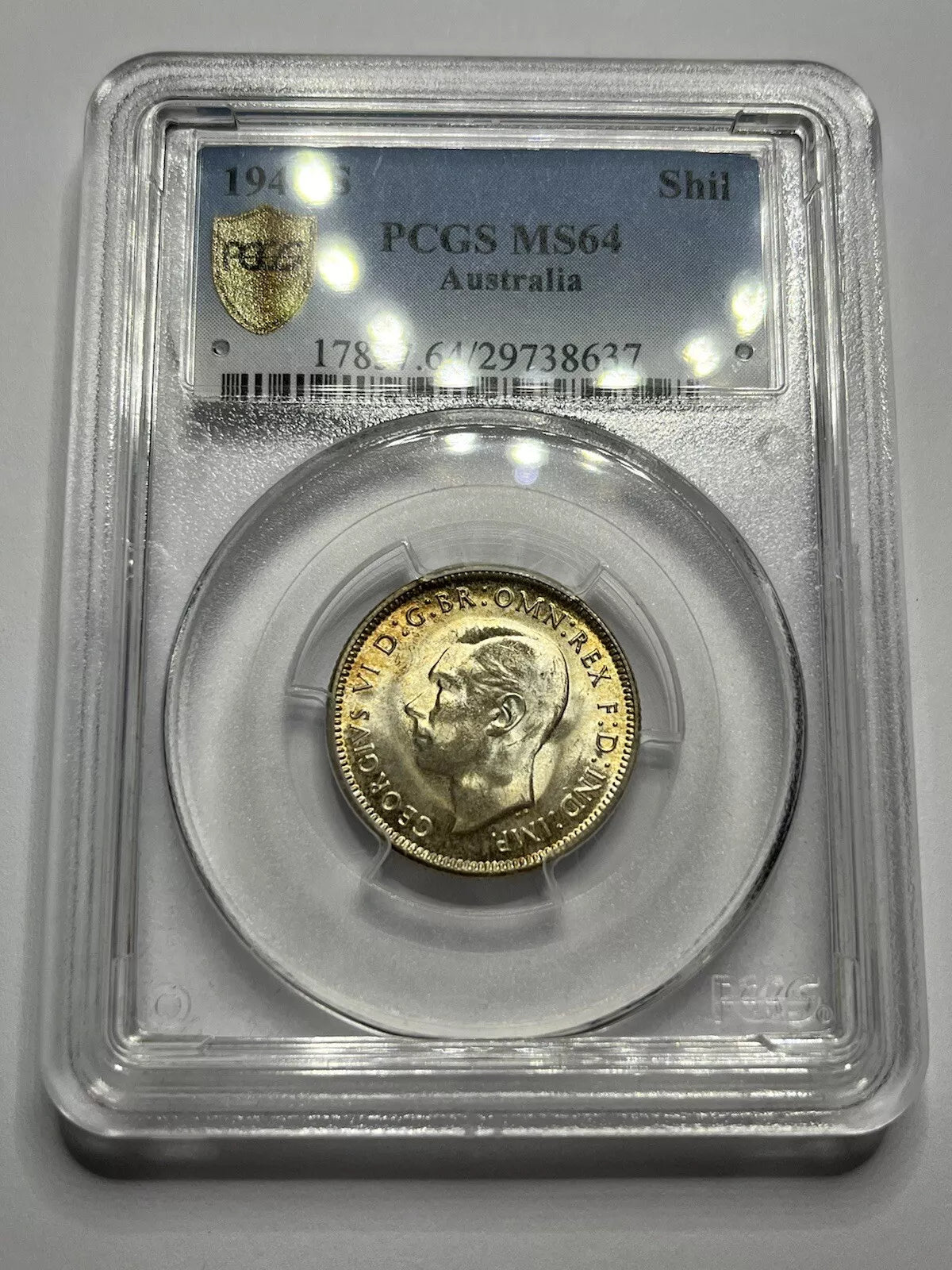 1944-S Shilling Coin - PCGS MS64