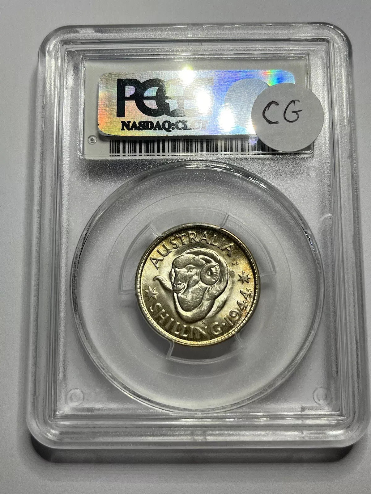 1944-S Shilling Coin - PCGS MS64