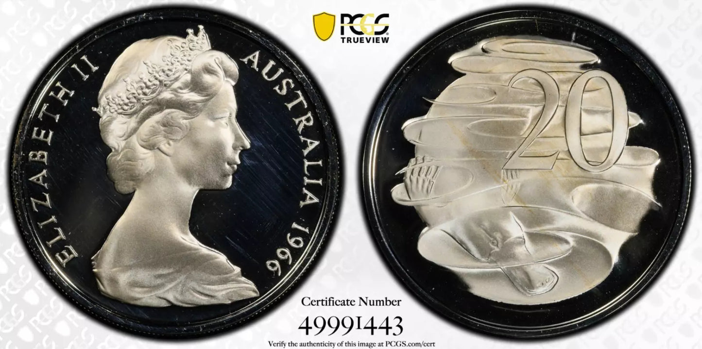 1966 Twenty Cent Coin - PCGS PR68