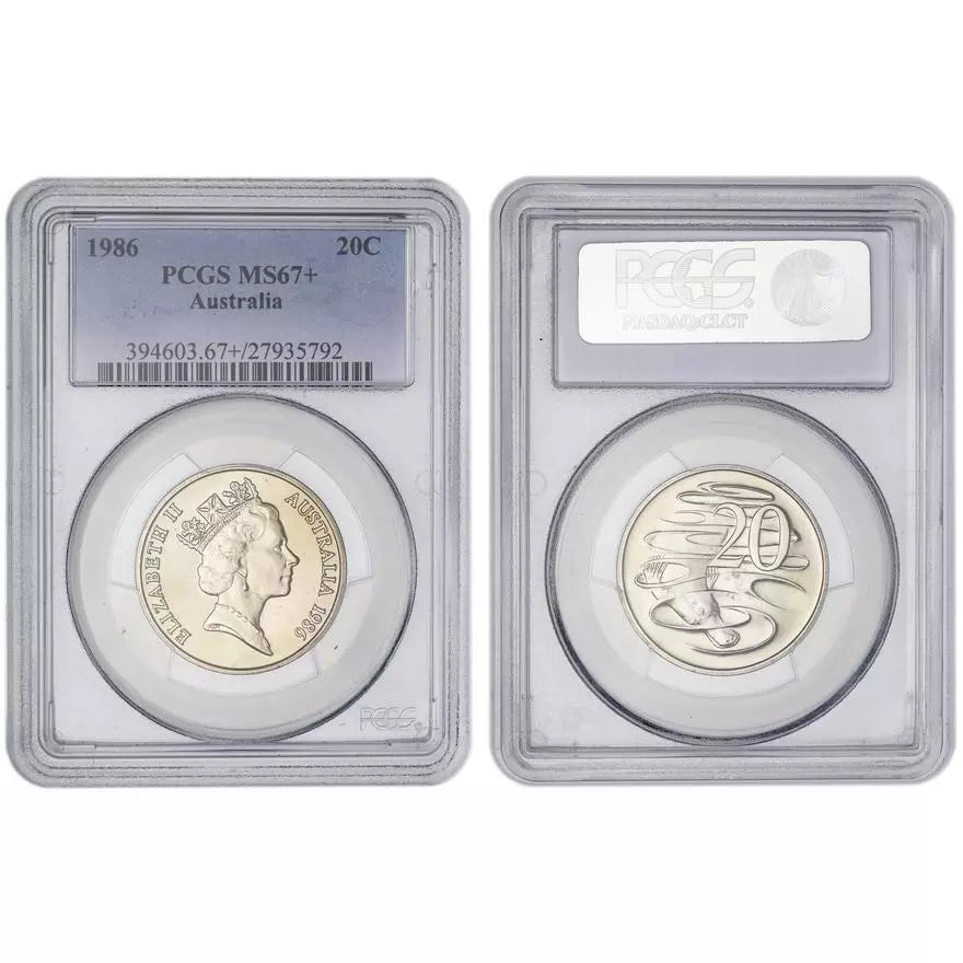 1986 Twenty Cent Coin - PCGS MS67+
