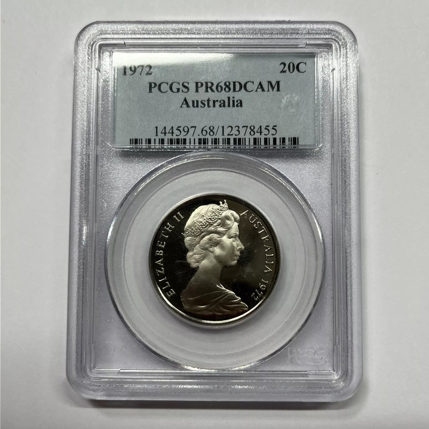 1972 Twenty Cent Proof Coin - PCGS PR68