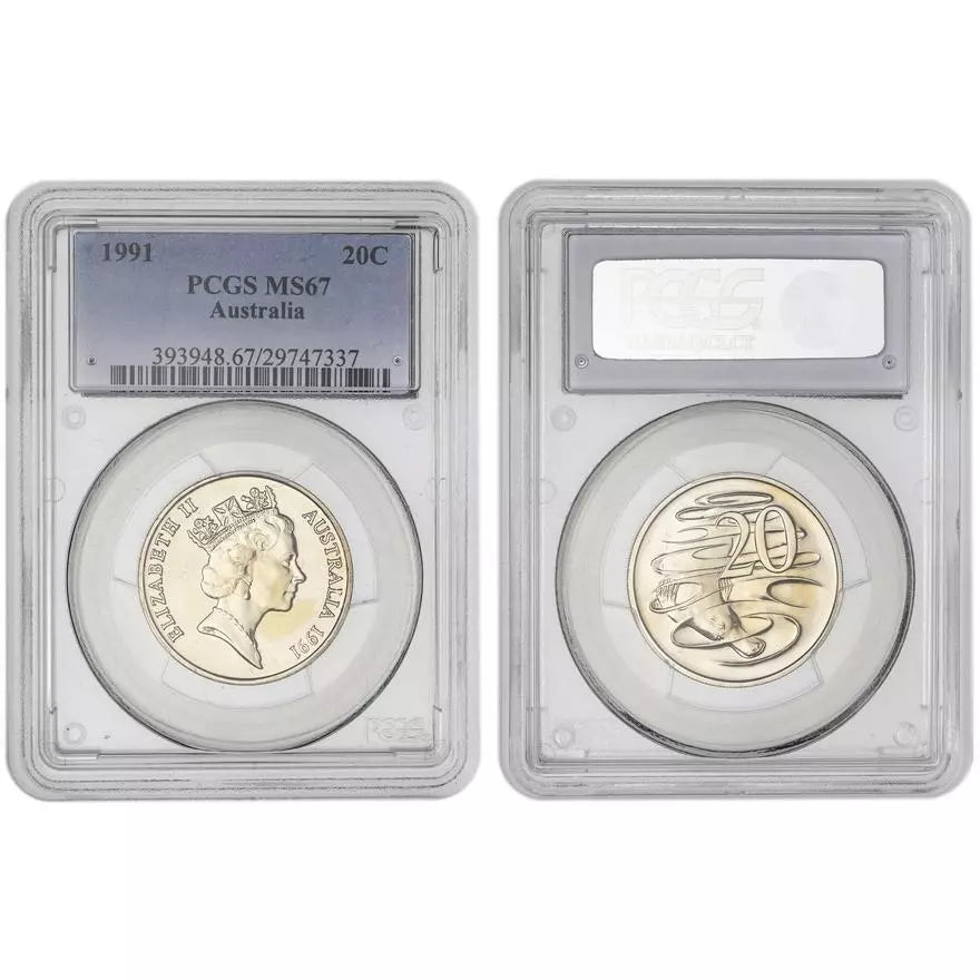 1991 Twenty Cent Coin - PCGS MS67