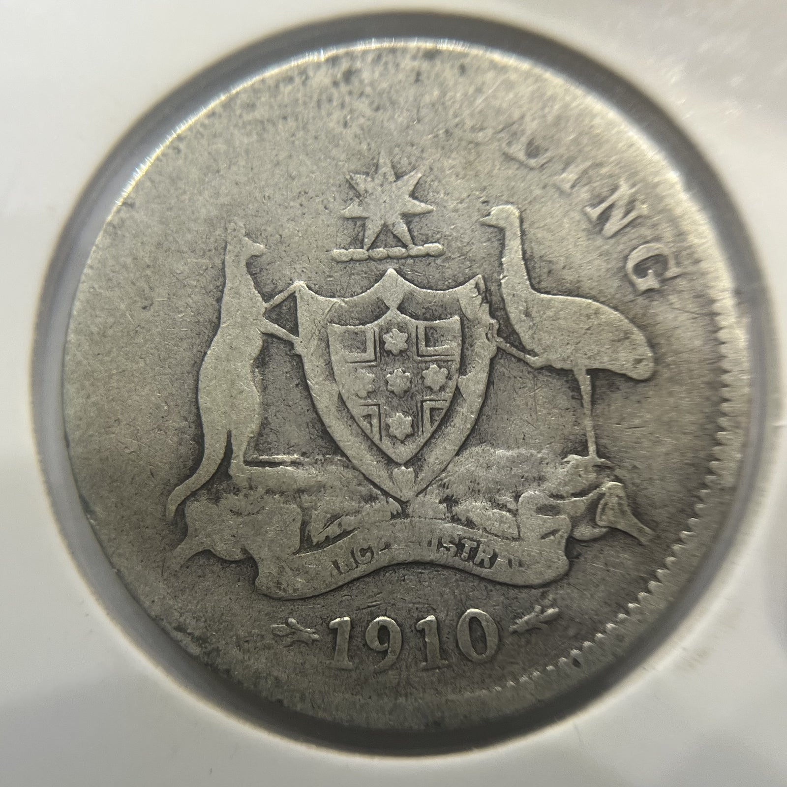 1910 Shilling Coin - Very Good - Edward VII Silver Predecimal First Year Issue