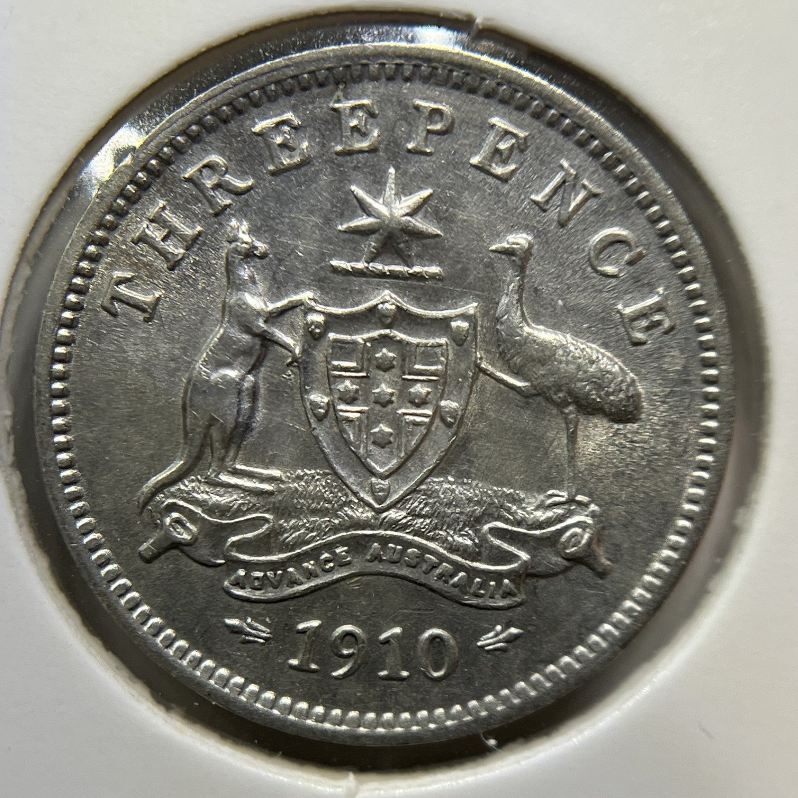 1910 Threepence Coin - Extremely Fine - Silver Edward VI