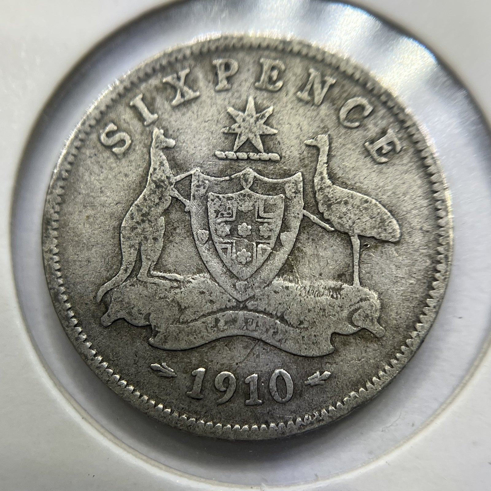 1910 Sixpence Coin - Fine - Edward VII Silver Predecimal First Year