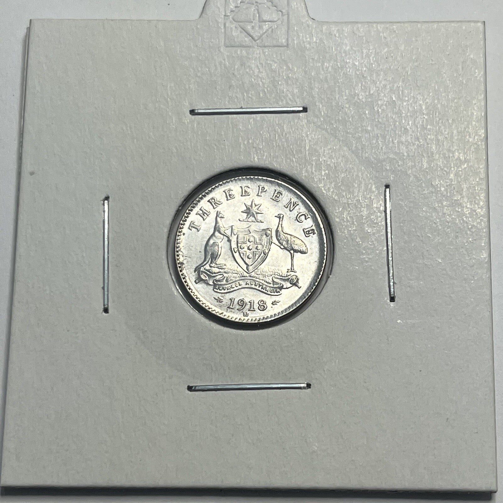 1918 Threepence Coin - Choice Uncirculated - Silver Predecimal - High Grade