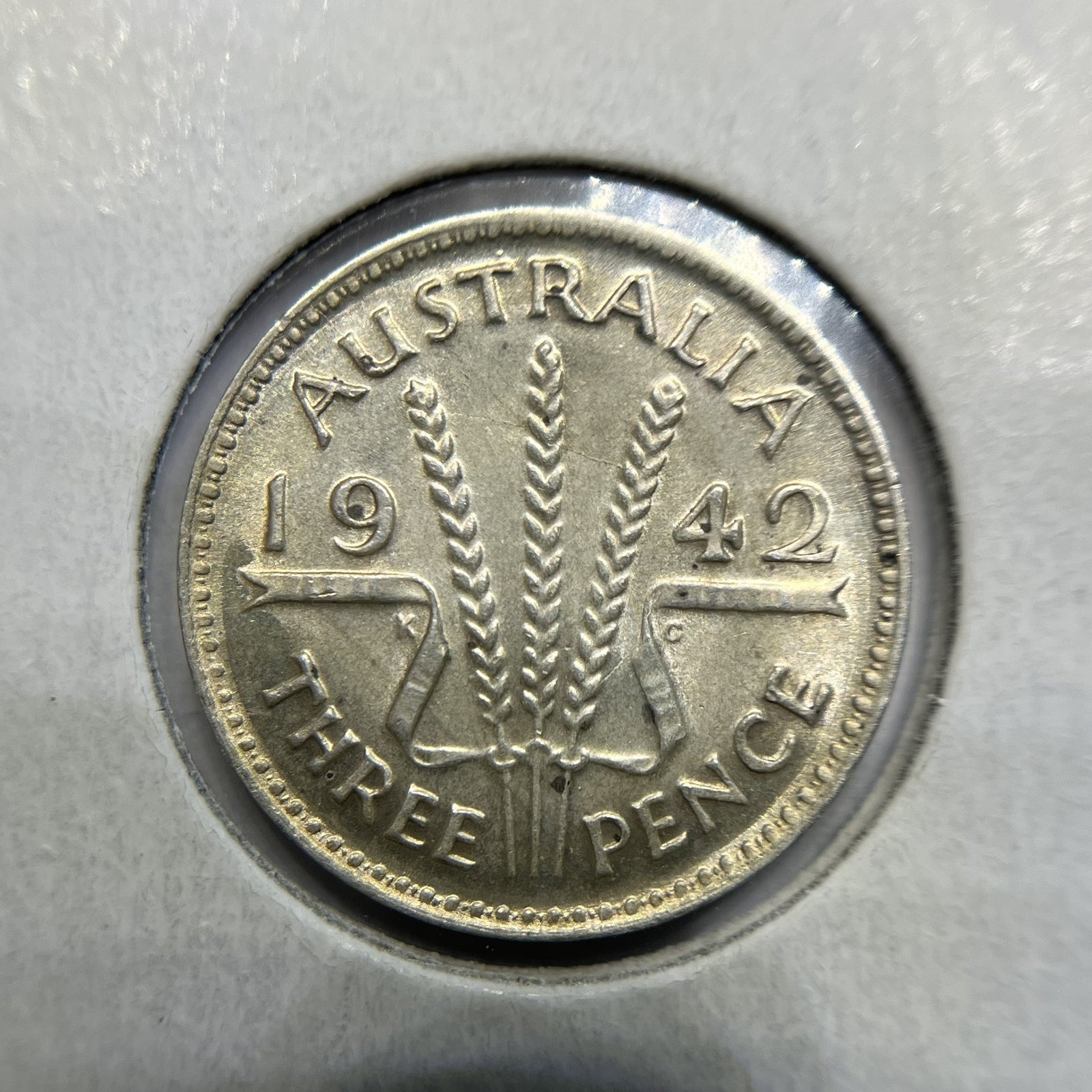 1942 Melbourne Threepence Coin -  Choice Uncirculated & One of the Finest Known