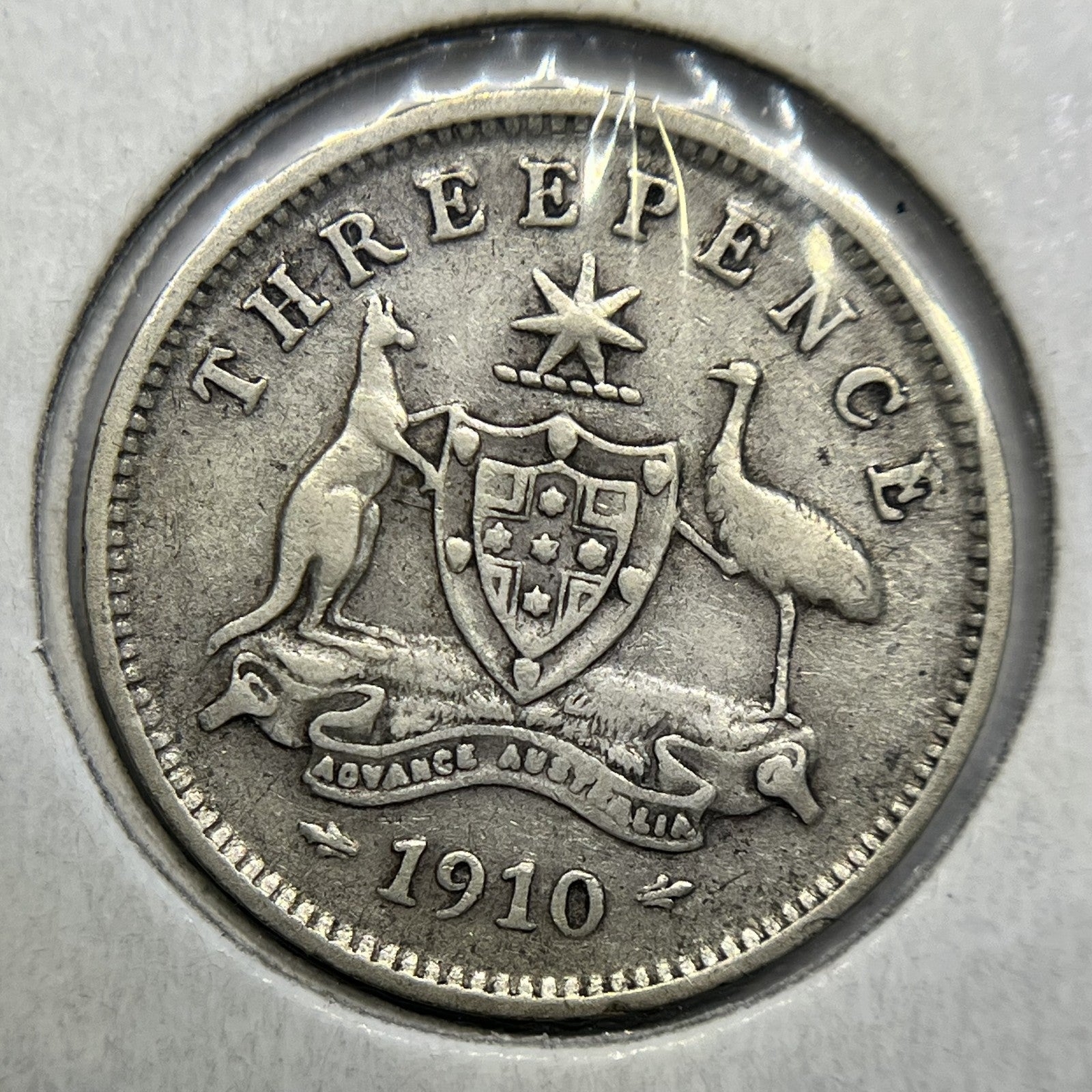 1910 Threepence Coin - Fine - Edward VII Silver First Year of Issue