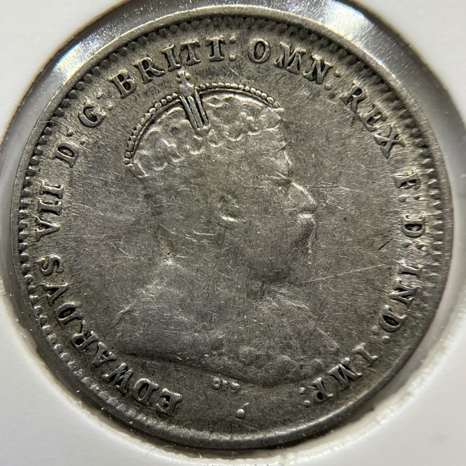 1910 Threepence Coin - Very Fine - Silver Edward VI First Year of Issue