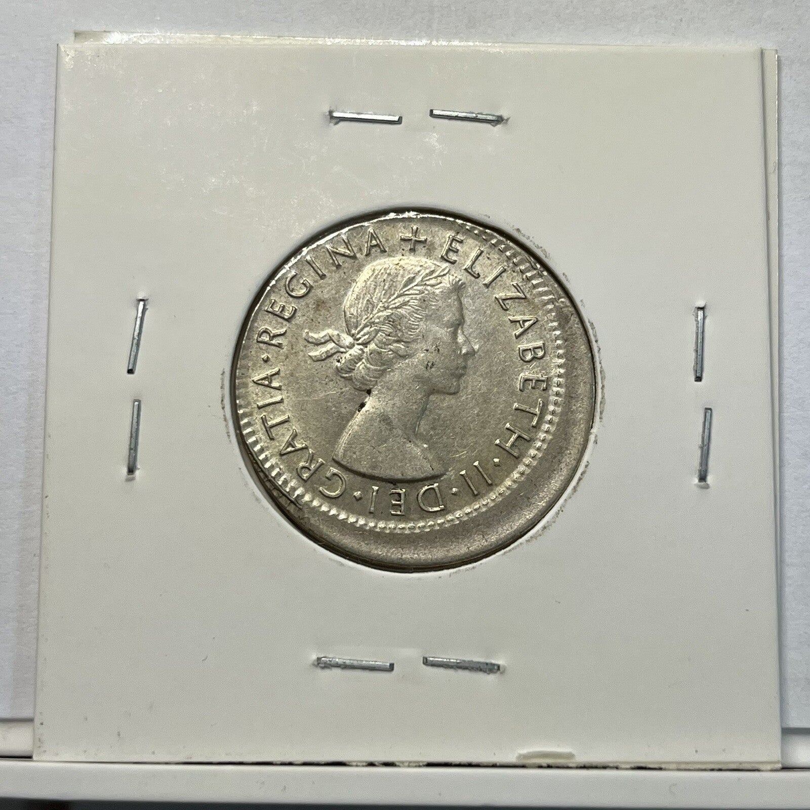 1952 Shilling Error Coin - BroadStrike Large Misstrike - Silver Predecimal