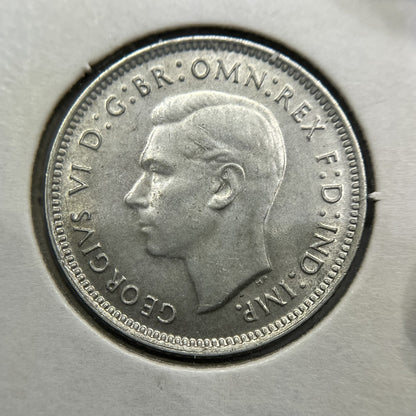 1942 Sixpence Coin - Extremely Fine - George VI Silver Predecimal