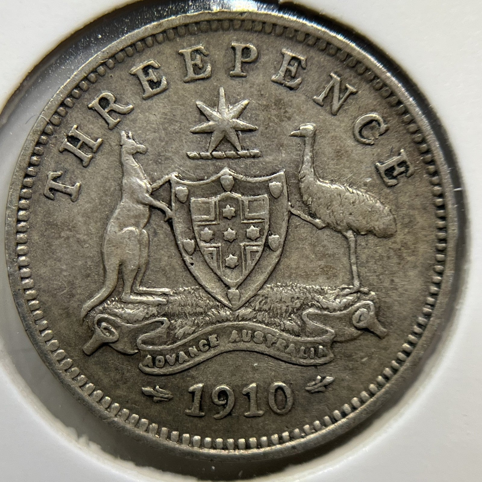 1910 Threepence Coin - Very Fine - Silver Edward VI First Year of Issue
