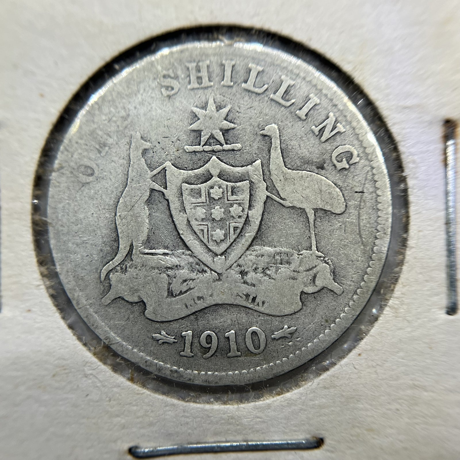 1910 Shilling Coin - Very Good - Silver Predecimal Edward VII