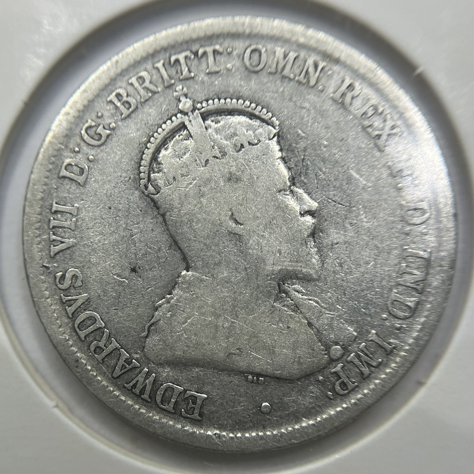 1910 Florin Coin - almost Fine - Edward VII Silver Predecimal First Year Issue