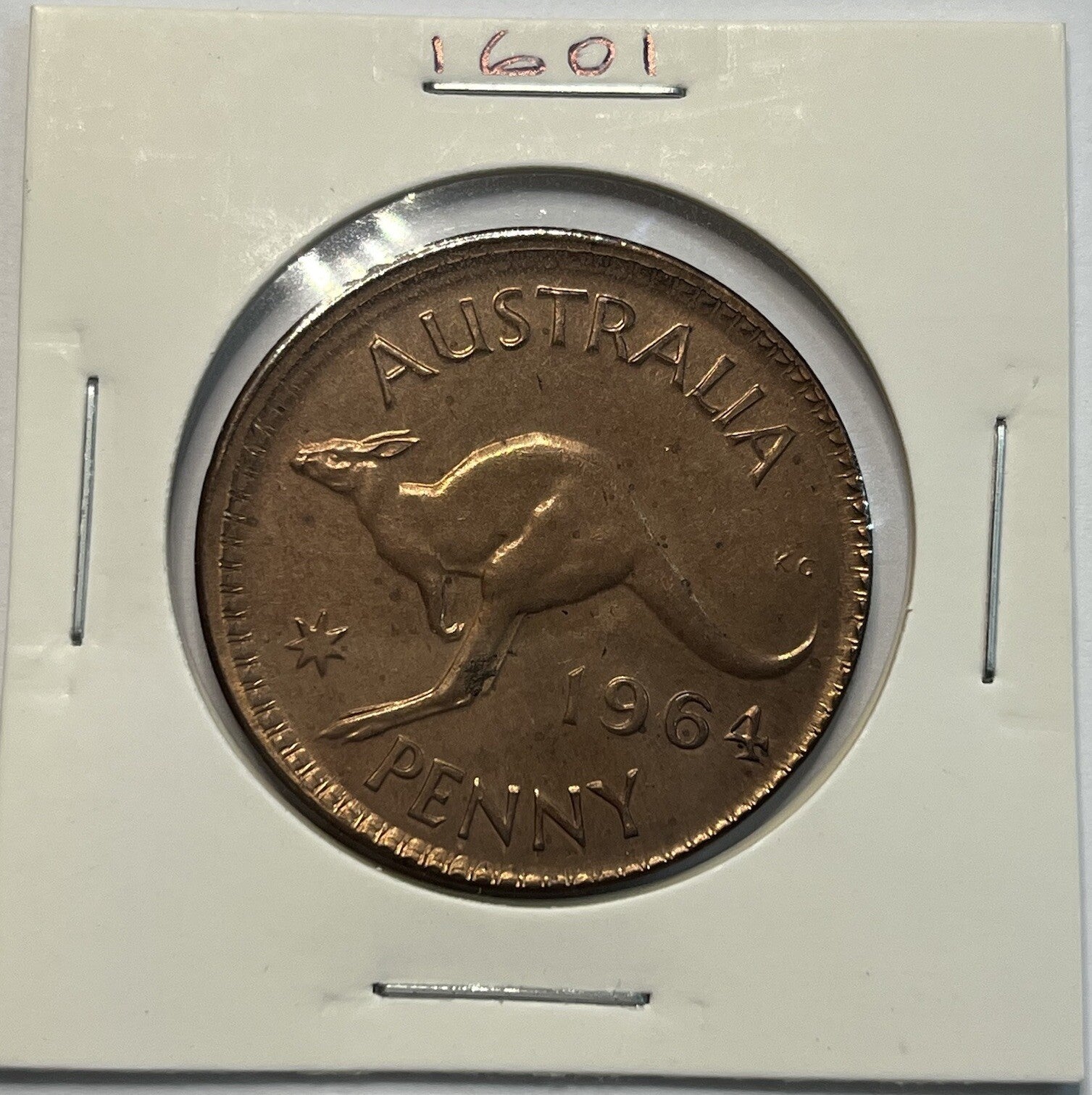 1964 Penny Coin - Struck Out of Collar Misstrike Error Lip - Scarce Predecimal